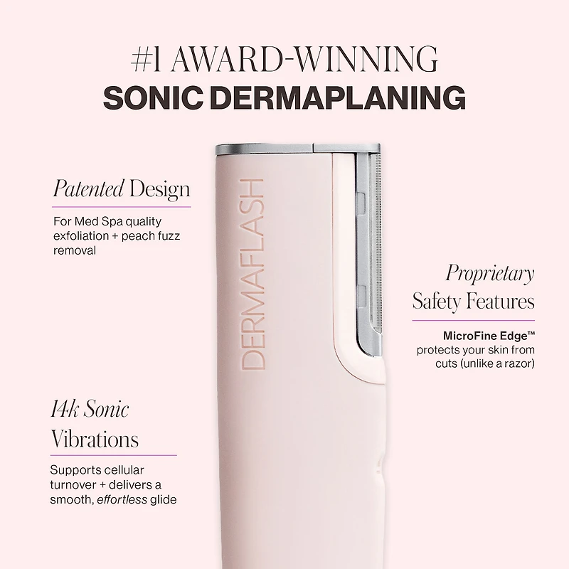LUXE+ Advanced Sonic Dermaplaning + Peach Fuzz Removal