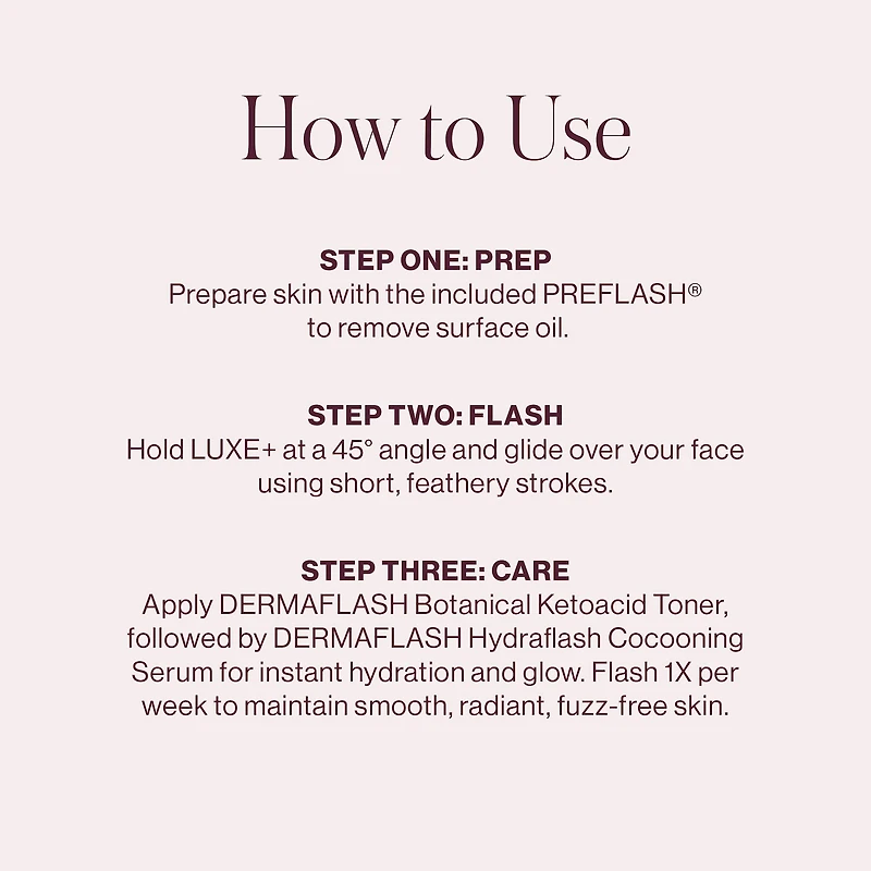 LUXE+ Advanced Sonic Dermaplaning + Peach Fuzz Removal