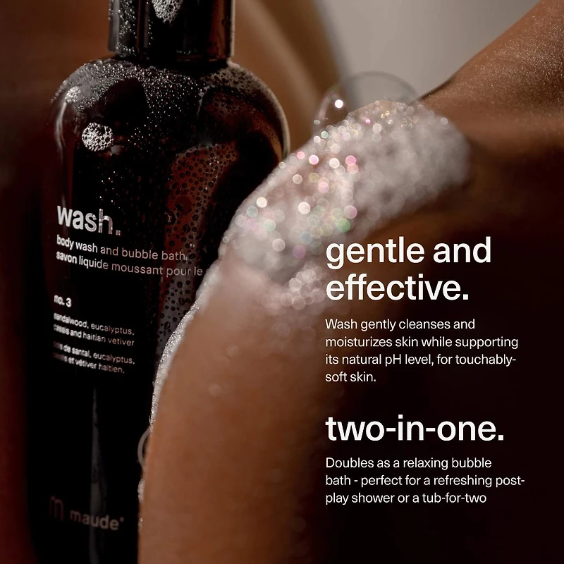 Wash - pH-balanced body wash and bubble bath