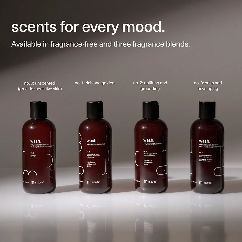 Wash - pH-balanced body wash and bubble bath