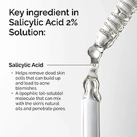 Solution exfoliante contre l’acné à 2 % d’acide salicylique