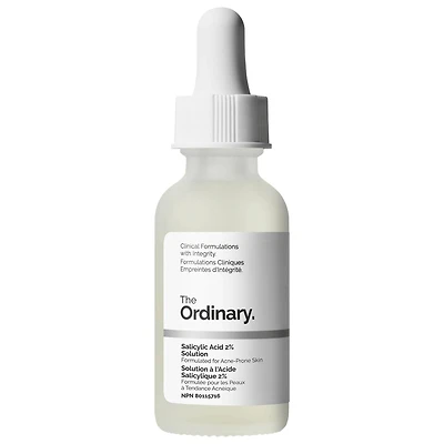 Solution exfoliante contre l’acné à 2 % d’acide salicylique