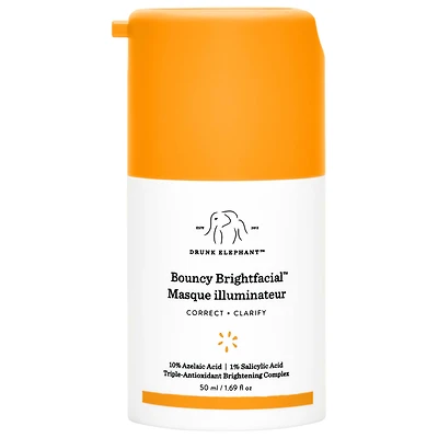 Masque illuminateur Bouncy Brightfacial avec 10 % d’acide azélaïque + 1 % d’acide salicylique