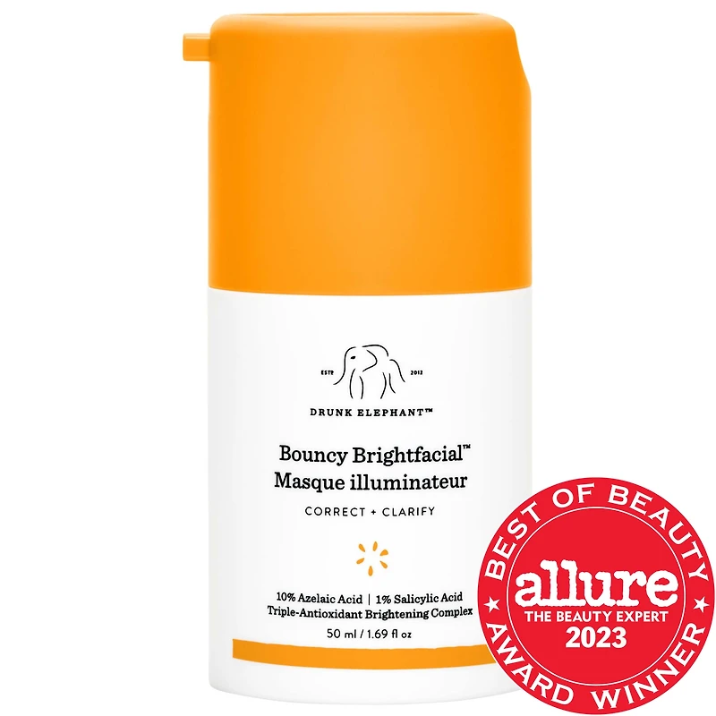Bouncy Brightfacial Brightening Mask with 10% Azelaic Acid + 1% Salicylic Acid