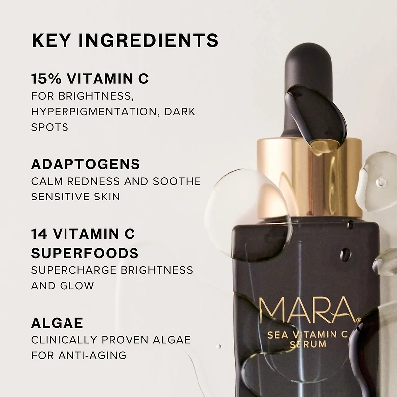 Sea Vitamin C Serum for Brightening Dark Spots & Redness with Algae