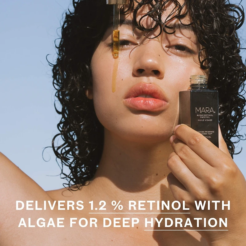 Mini 1.2% Clean Algae Retinol Face Oil for Anti-Aging and Wrinkles with Green Tea