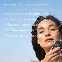 Mini 1.2% Clean Algae Retinol Face Oil for Anti-Aging and Wrinkles with Green Tea