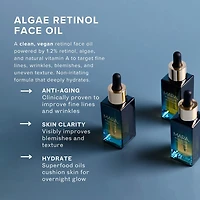 1.2% Clean Algae Retinol Face Oil for Anti-Aging and Wrinkles with Green Tea