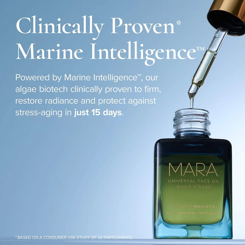 Universal Hydrating Face Oil for Anti-Aging and Glow with Algae + Moringa