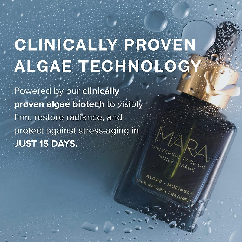 Universal Hydrating Face Oil for Anti-Aging and Glow with Algae + Moringa