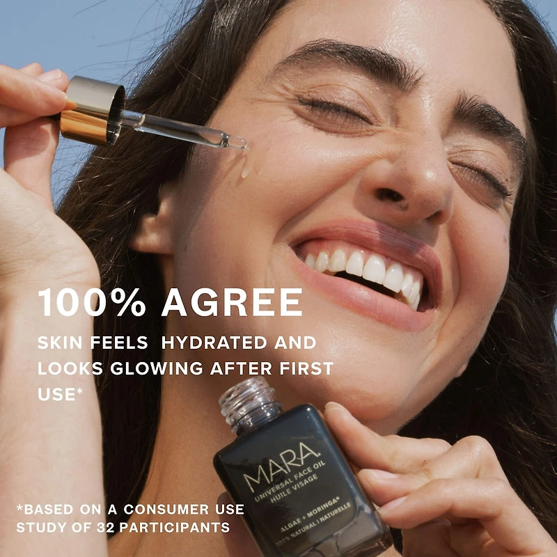 Universal Hydrating Face Oil for Anti-Aging and Glow with Algae + Moringa