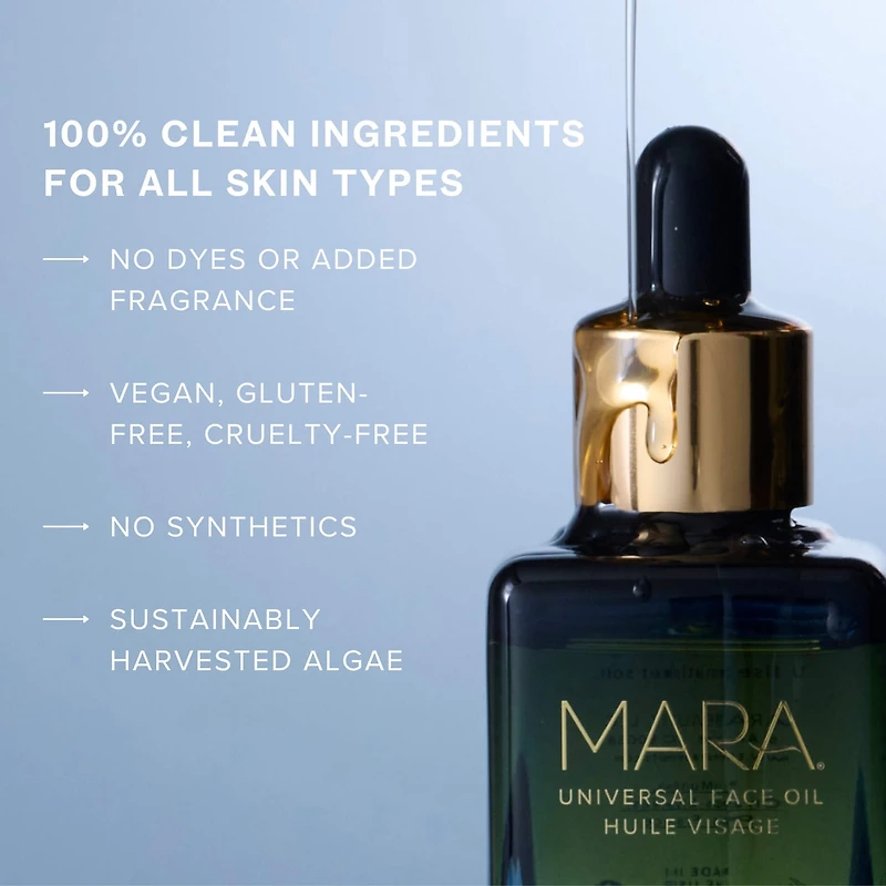 Universal Hydrating Face Oil for Anti-Aging and Glow with Algae + Moringa