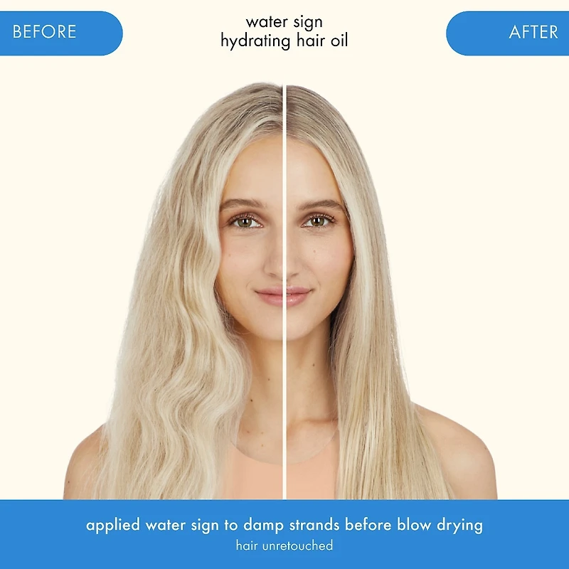 Huile hydratante pour les cheveux Water Sign avec acide hyaluronique