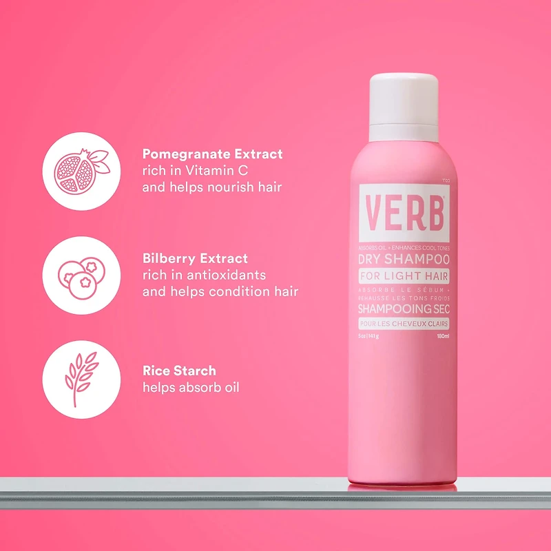 Shampoing sec rafraîchissant pour cheveux clairs