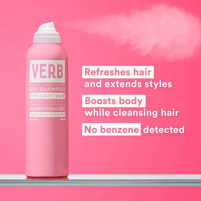 Shampoing sec rafraîchissant pour cheveux clairs