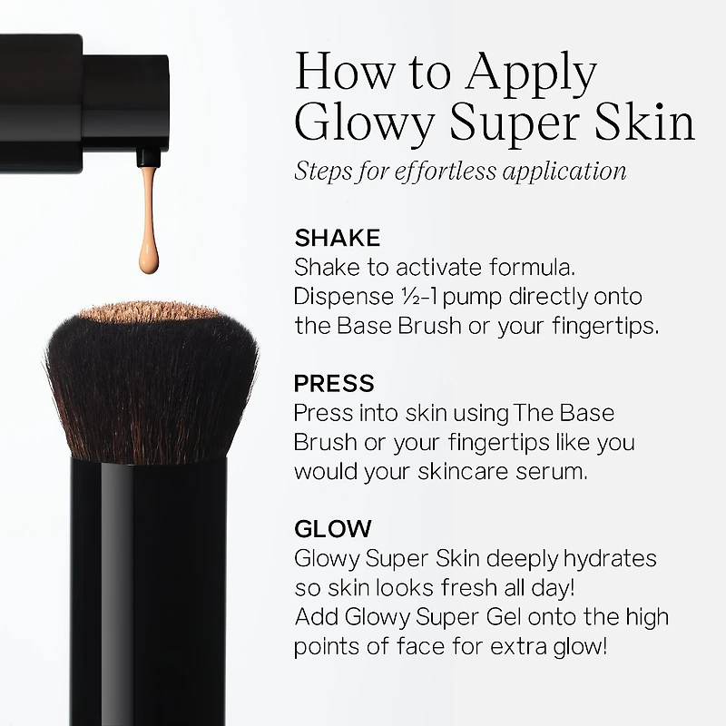 Fond de teint Glowy Super Skin avec acide hyaluronique