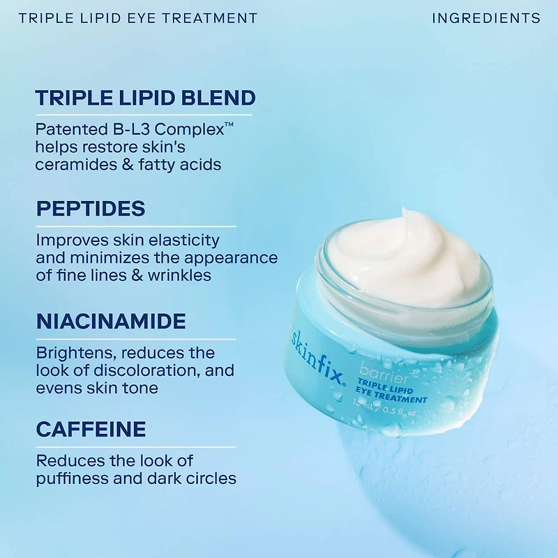 Crème contour des yeux illuminante Triple Lipid barrier+