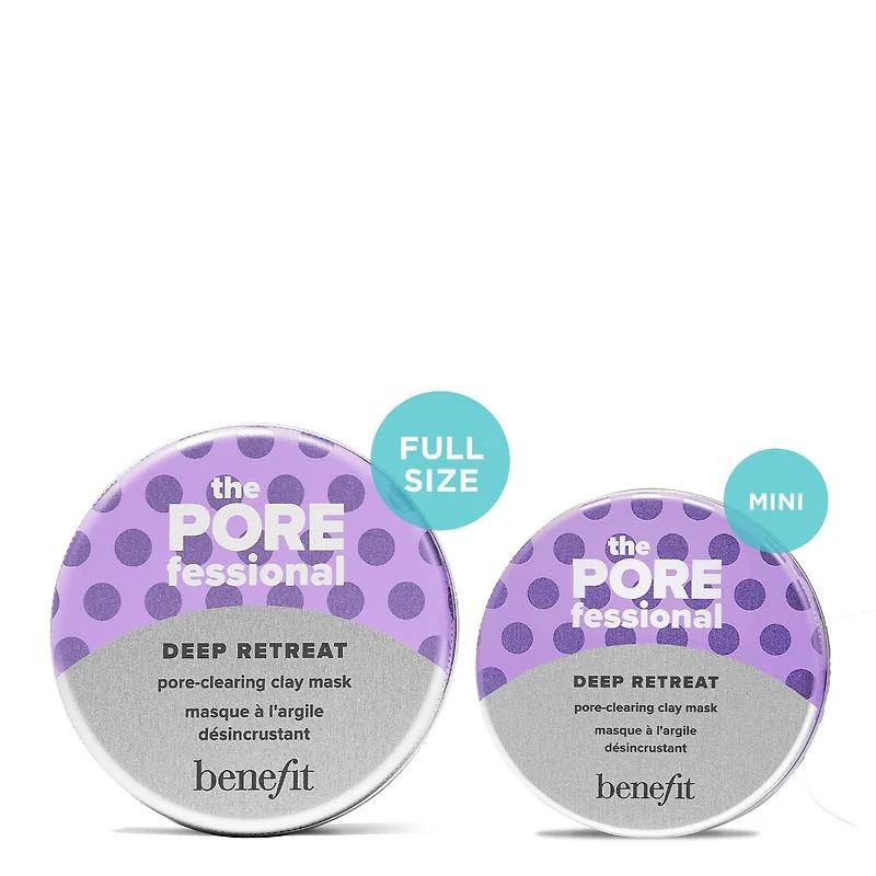 Minimasque à l'argile pour nettoyer les pores Deep Retreat The POREfessional