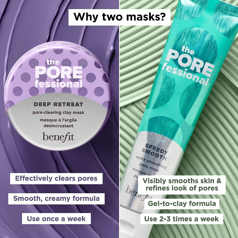 Minimasque à l'argile pour nettoyer les pores Deep Retreat The POREfessional