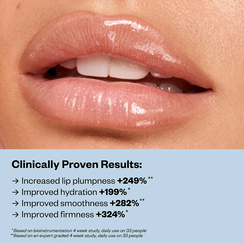 Brillant à lèvres et soin repulpant en huile avec peptides Wet Lip