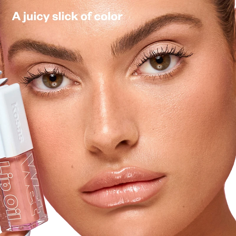 Brillant à lèvres et soin repulpant en huile avec peptides Wet Lip