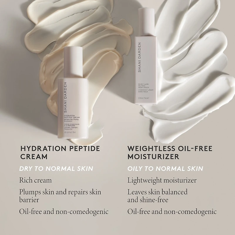 Crème hydratante aux peptides