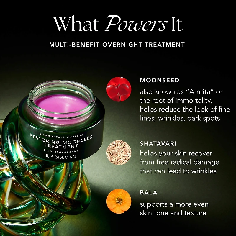Overnight Soothing Treatment Moonseed Balm with 30 Ayurvedic Adaptogens