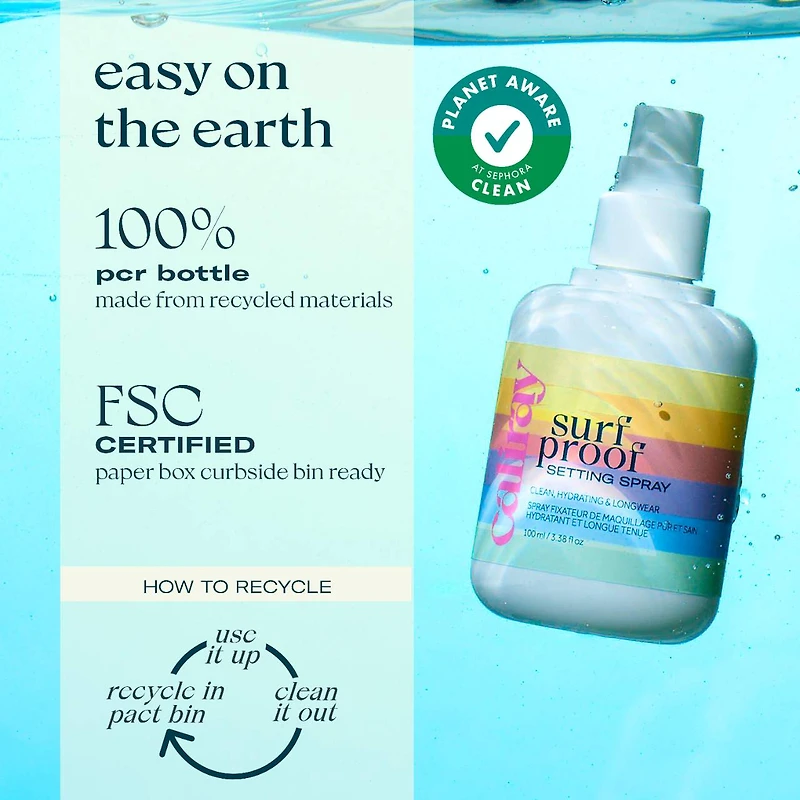 Surfproof Water Resistant No-Transfer Setting Spray With Niacinamide