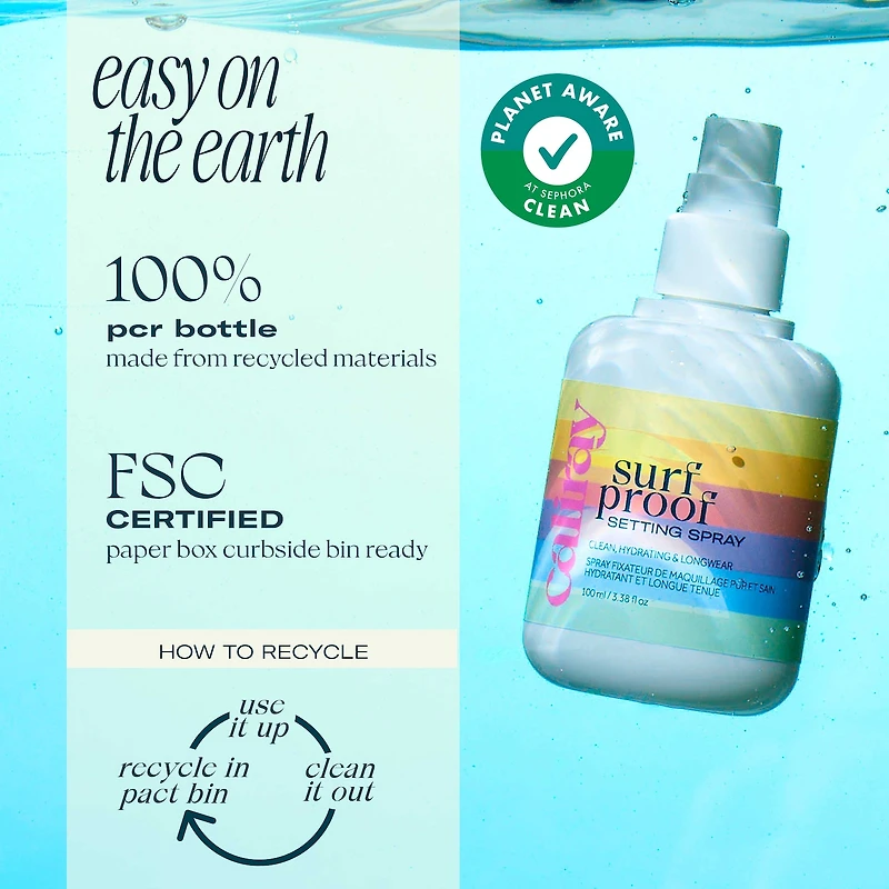 Surfproof Water Resistant No-Transfer Setting Spray With Niacinamide