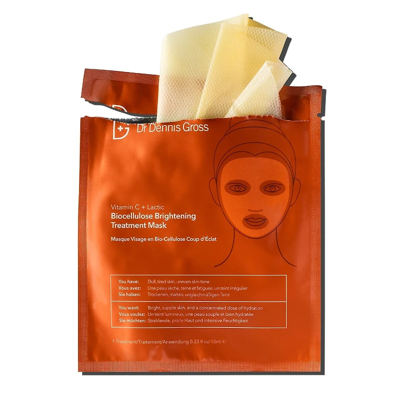 Masque éclat en biocellulose à la vitamine C lactique