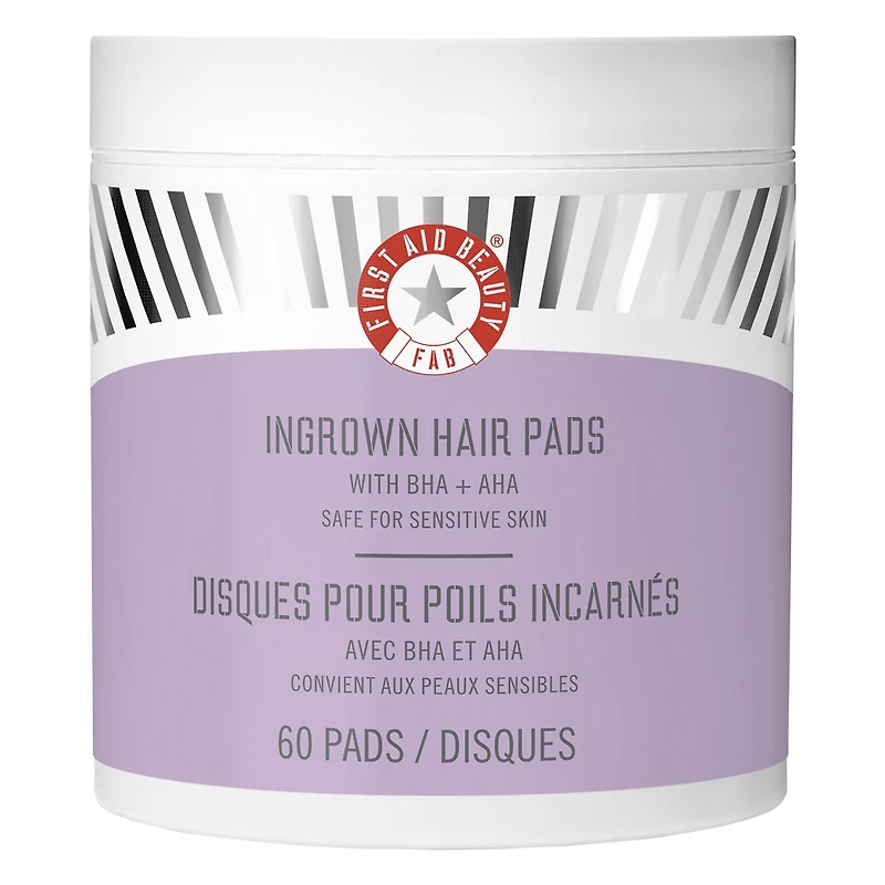 Rondelles pour poils incarnés avec BHA et AHA