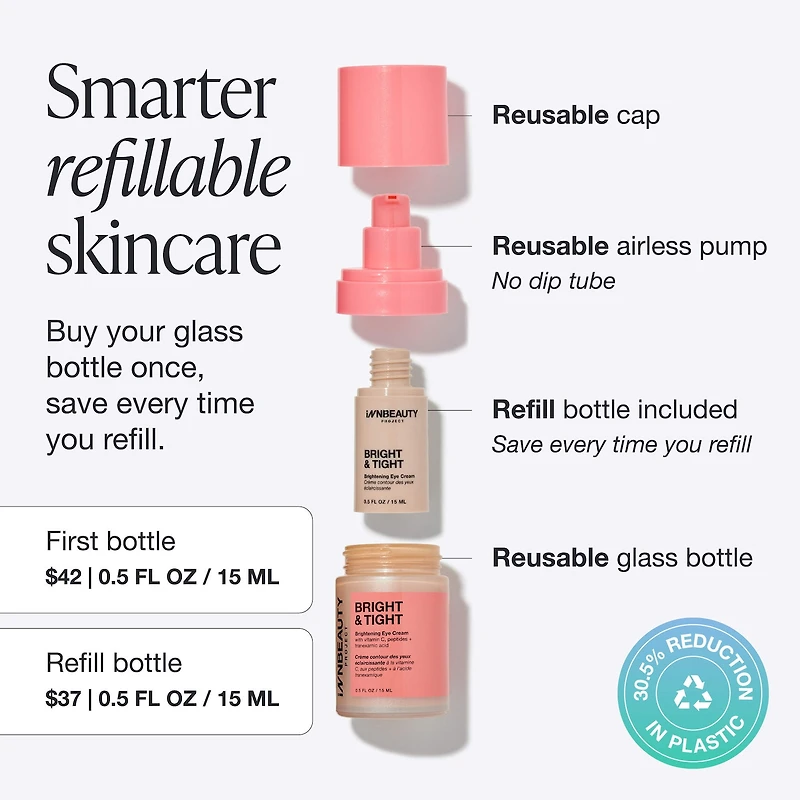 Crème contour des yeux raffermissante et anticernes Bright & Tight avec vitamine C et peptides