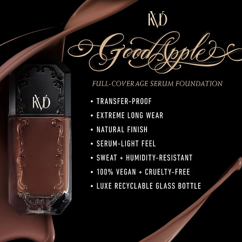 Fond de teint sérum à couvrance totale Good Apple non comédogène