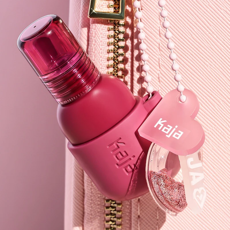 Teinte glacée pour les lèvres et fard à joues Jelly Charm avec porte-clés
