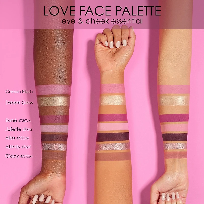 Palette de fards à paupières et de fards à joues Love Face essentielle