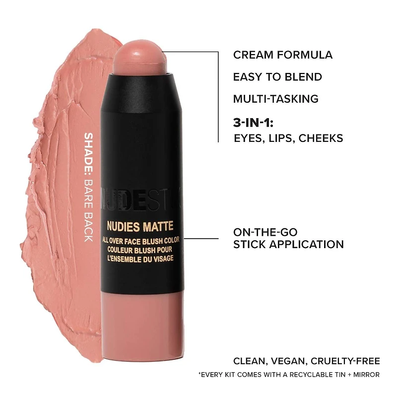 Ensemble de trois mini fards à joues Pink Nude