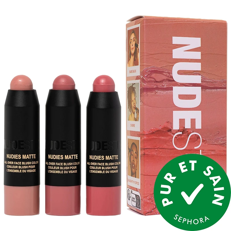 Ensemble de trois mini fards à joues Pink Nude