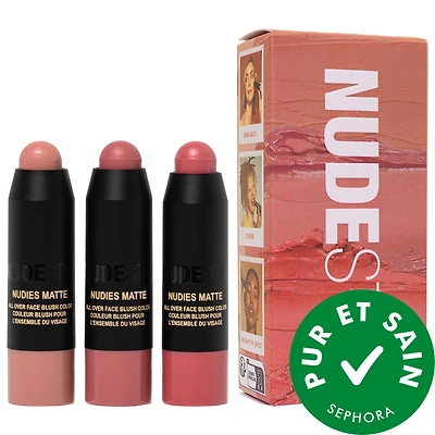 Ensemble de trois mini fards à joues Pink Nude