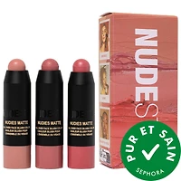 Ensemble de trois mini fards à joues Pink Nude