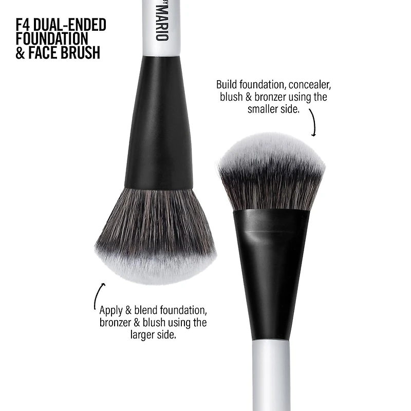 Pinceau visage et fond de teint à deux extrémités F4