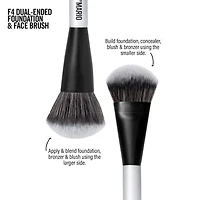 Pinceau visage et fond de teint à deux extrémités F4