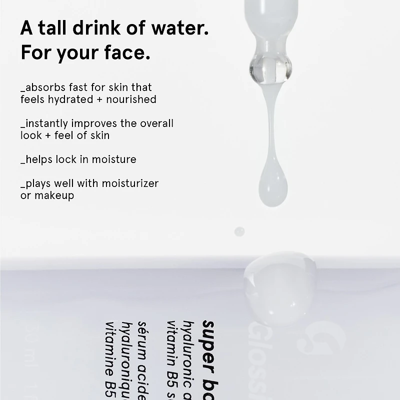 Sérum visage hydratant à l’acide hyaluronique et à la vitamine B5 Super Bounce