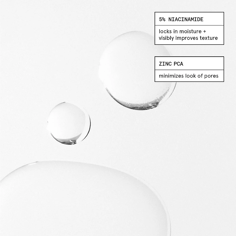 Sérum visage purifiant très pur avec niacinamide et zinc