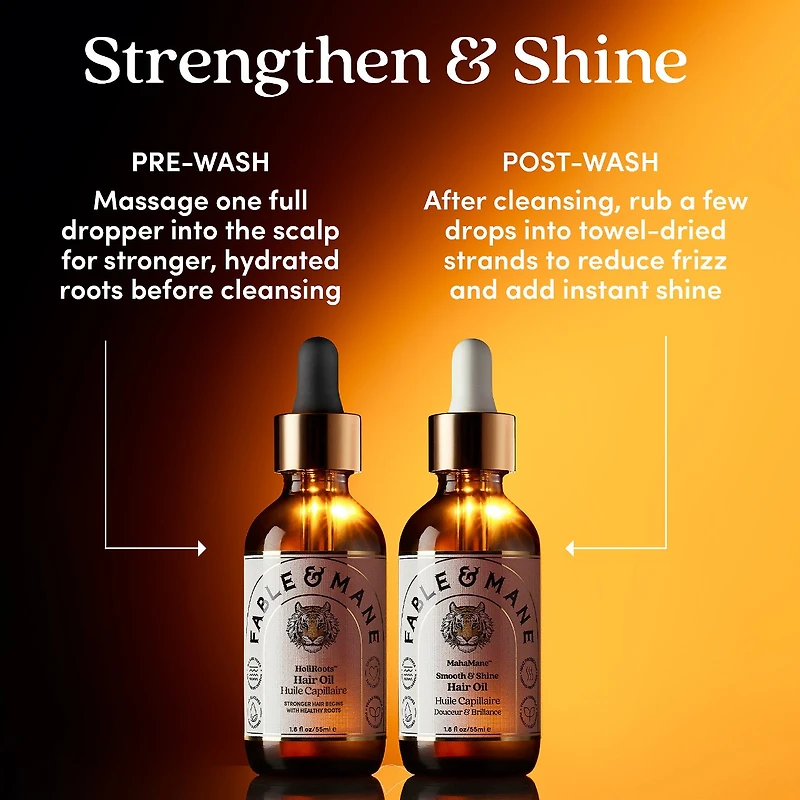 Huile pour cheveux lisses et brillants MahaMane™