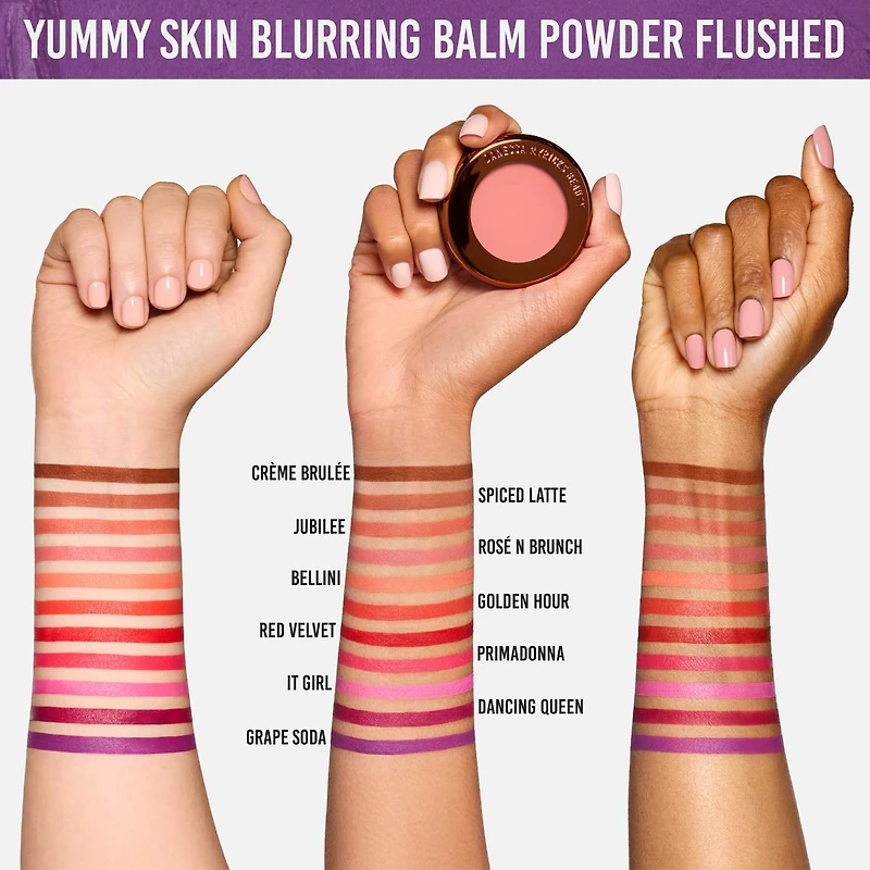 Baume estompant en poudre de Yummy Skin, couleur mate pour les joues