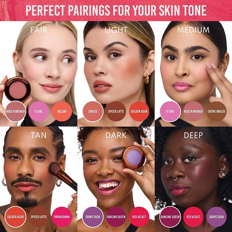 Baume estompant en poudre de Yummy Skin, couleur mate pour les joues