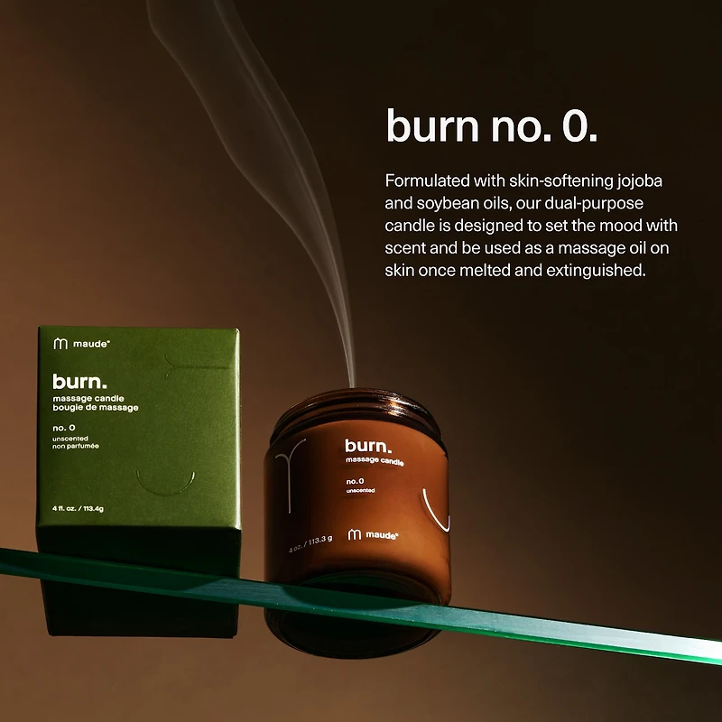 burn - jojoba oil massage candle
