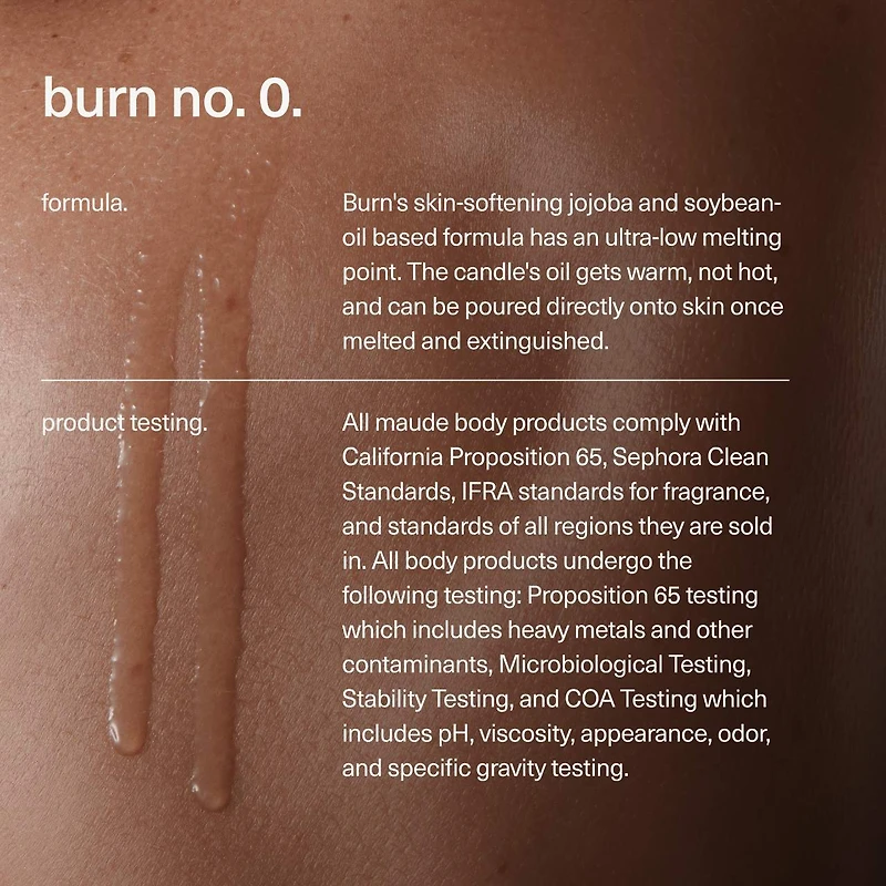 burn - jojoba oil massage candle