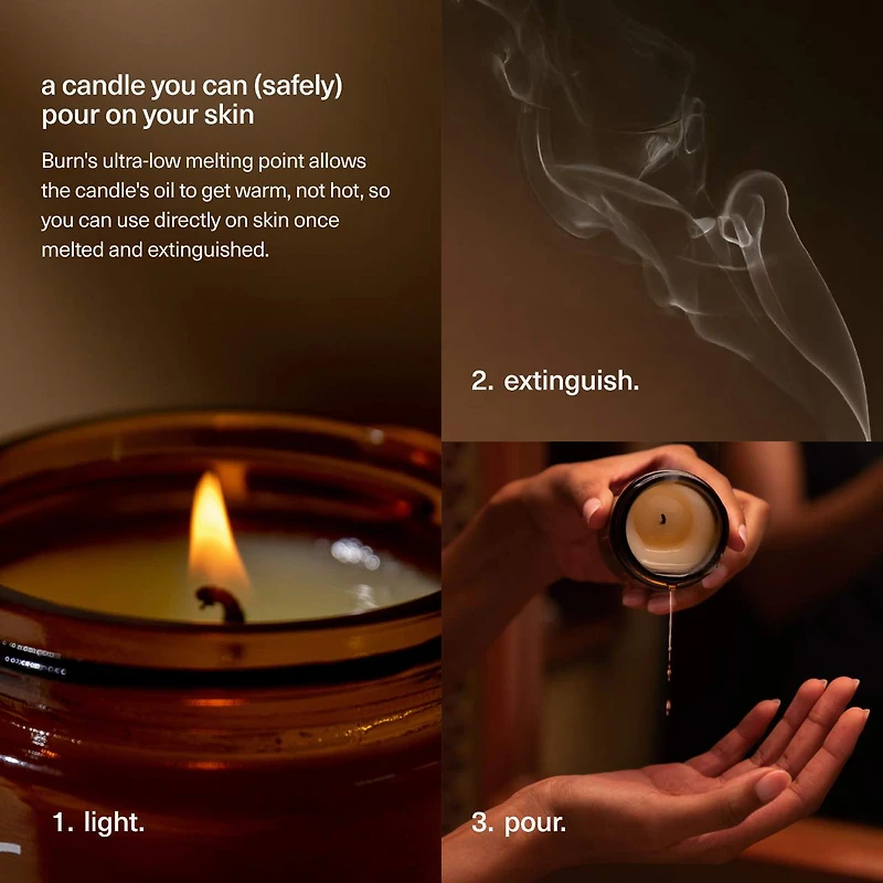 burn - jojoba oil massage candle