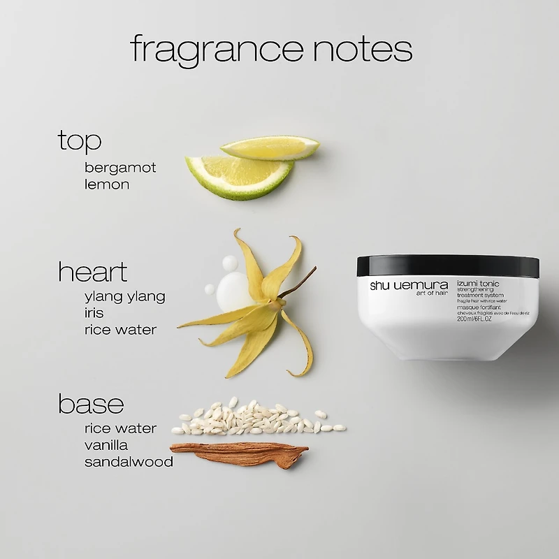 Masque pour les cheveux Izumi Tonic fortifiant et épaississant à l’eau de riz